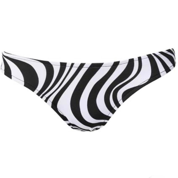 NWT Zebra Print Scoop Front Bikini Bottoms - Picture 2 of 8